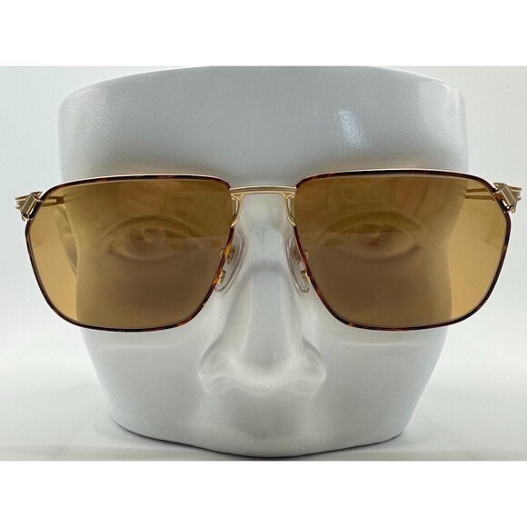 NEW Vintage Sunglasses | Non RX | Mens Square Style | Tortoise & Gold | #844 - Picture 2 of 10